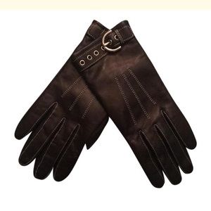 Leather Coach gloves